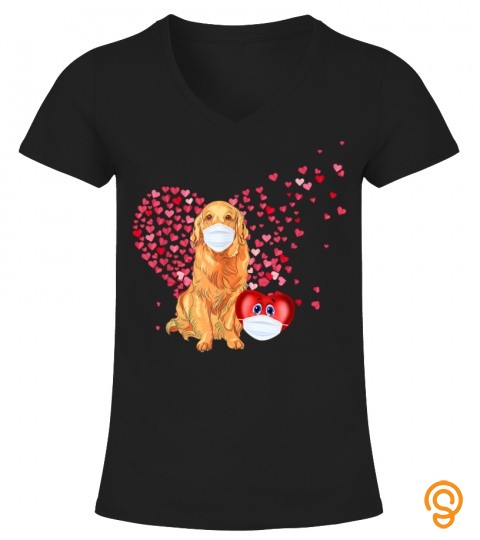 Golden Retriever Valentines Day Dog Heart T Shirt