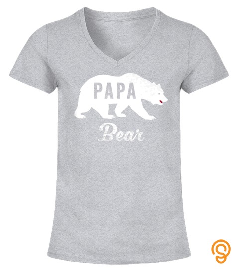 Mens Papa Bear TShirt Best Fathers Day Gifts for Father Grandpa