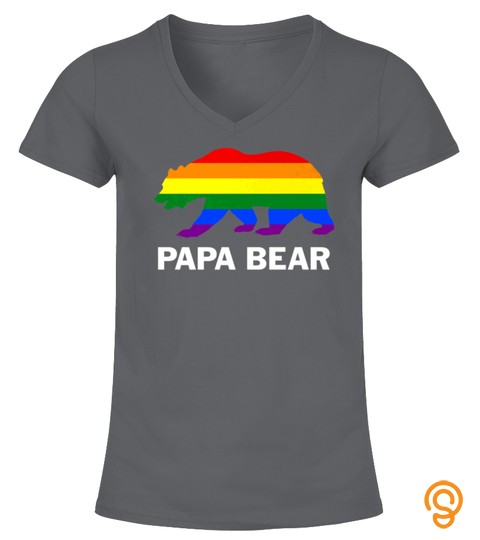 Papa Bear Gay Pride Bear Shirt Lbgt Gay Pride Bear Pride
