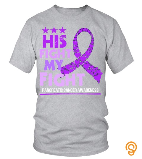 Pancreatic Cancer His Fight Is My Fight Purple Ribbon