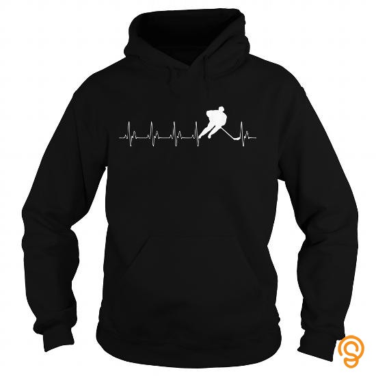 Casual Hockey HeartBeat Tee Shirts Saying Ideas