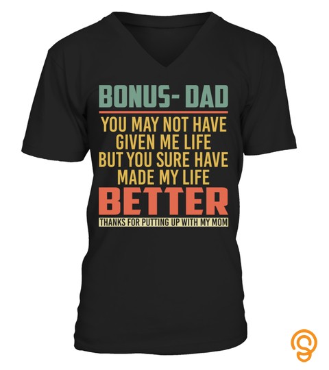 Bonus Dad Png, Made My Life Better, Thanks For Putting Up With My Mom, Step Dad, Step Father, Father's Day, Digital Download, Dtg Print