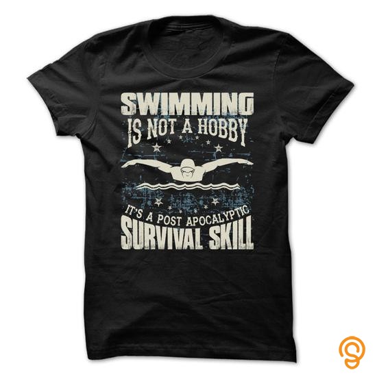 Cushioned Awesome Swimming Shirt T Shirts Printing