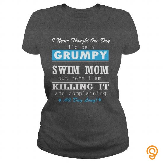 Wardrobe GRUMPY SWIM MOM Tee Shirts Sayings Men