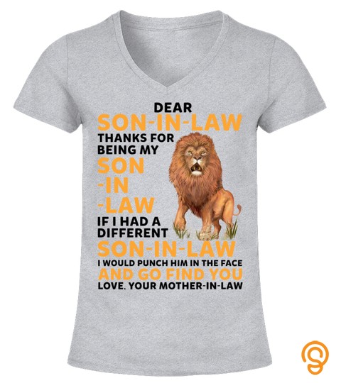 Dear Son In Law Thanks For Being My Son In Law Funny Parents Shirt