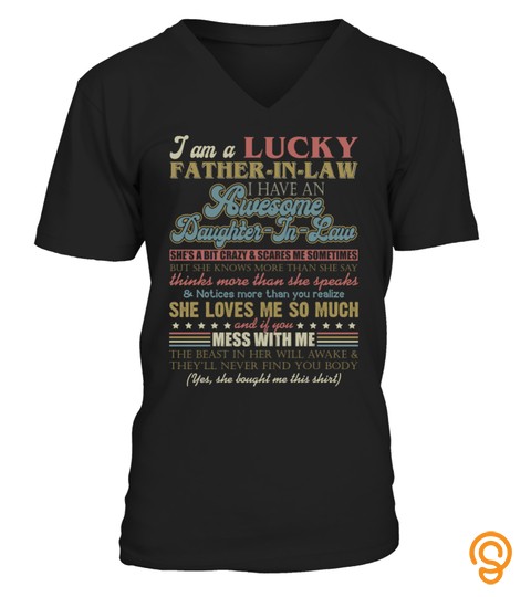 I Am A Lucky Father in law I Have An Awesome Daughter in law Shirt