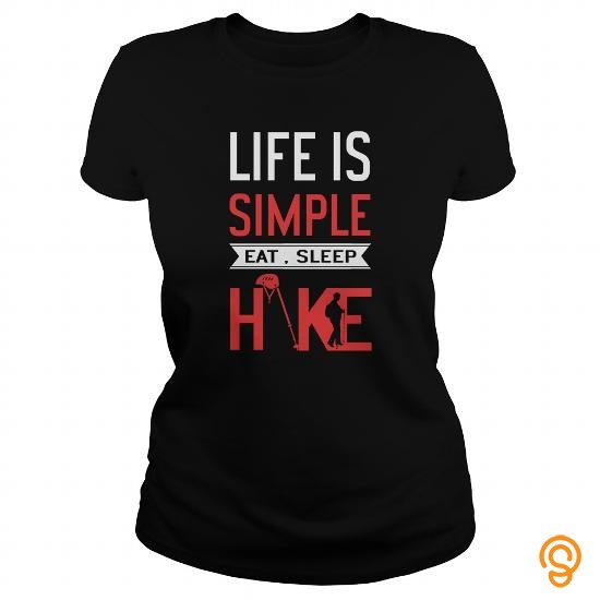 Printed HikingCamping Life Is Simple Tee Shirts Clothing Brand