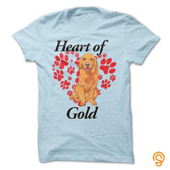 Glamorous Golden Retriever Heart of Gold Tee Shirts Size Xxl