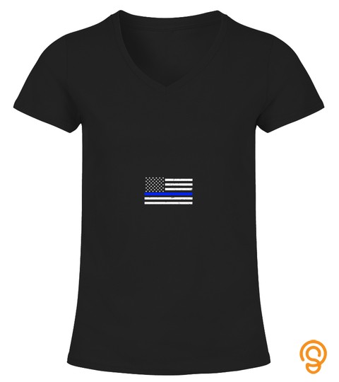Thin Blue Line American Flag Police Tee T shirt Sweatshirt Pullover Hoodie