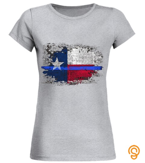 Texas Thin Blue Line Flag T Shirt