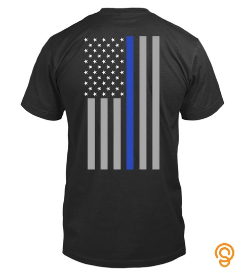 Thin Blue Line Flag Tee Back Only