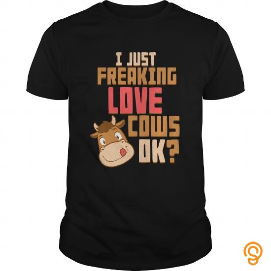 Hot I just freaking love Cows Muu Farm Milk Animals Tee Shirts Size Xxl