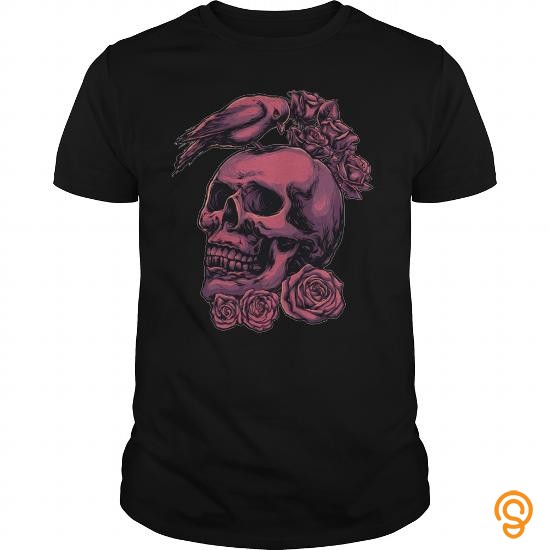 Trendsetter Birds PINK SKULL Tee Shirts Quotes
