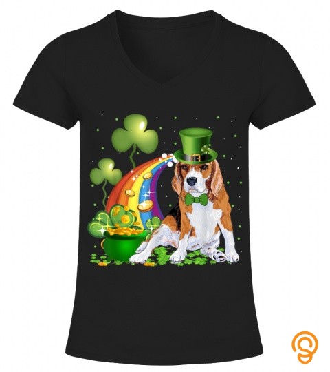 Beagle Dog Irish Leprechaun Cute St Patrick Day T Shirt