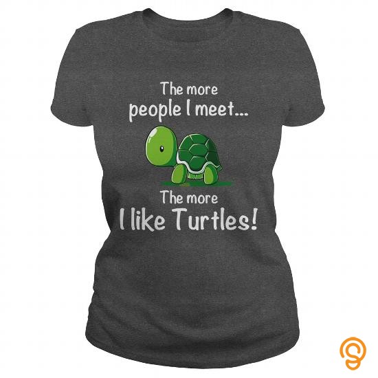 Adorable THE MORE PEOPLE I MEET, THE MORE I LIKE TURTLES! T Shirts Ideas