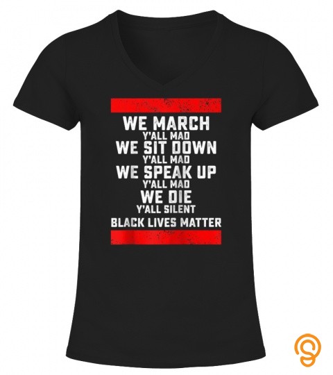 We March Yall Mad Black Lives Matter Raglan Baseball Tee