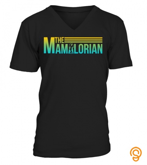 The Mamalorian Mother Day Gift For Mom Wear Lovers Cute Premium T Shirt