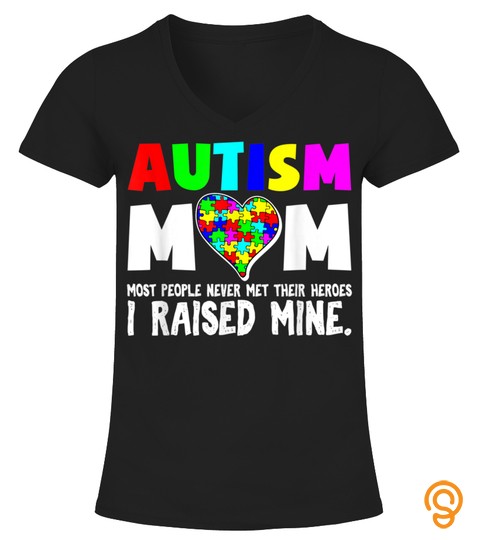 Autism Mom My Son Is My Hero Autism Awareness Puzzle Pieces T Shirt