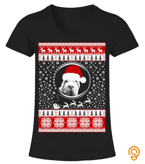 Merry Christmas Shar Pei Lover Sweatshirt Tshirt Tee Hoodie