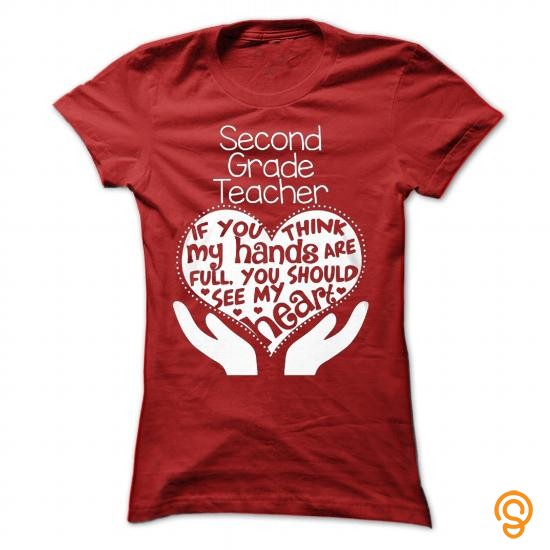 Stylish SECOND GRADE TEACHER FULL HEART T SHIRTS T Shirts Review