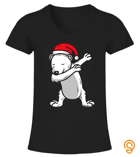Dabbing Polar Bear Christmas Lights Shirt Santa Lover Tshirt   Hoodie   Mug (Full Size And Color)