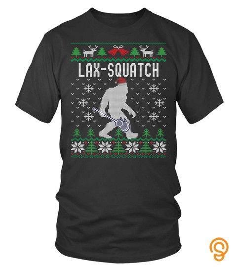 Bigfoot Santa Ugly Christmas Lacrosse Player Sweatshirt