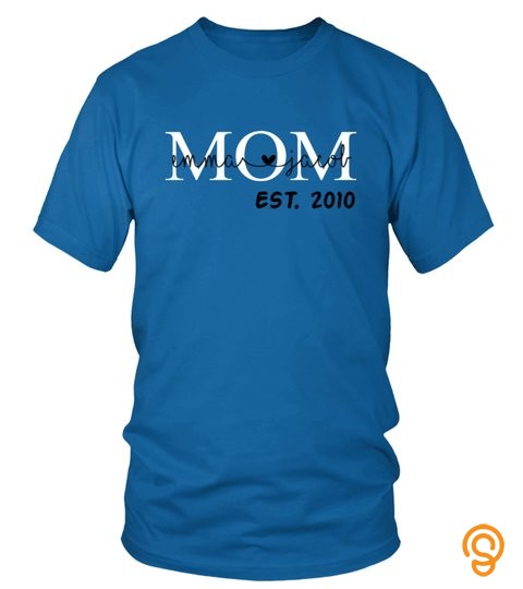 MOM Custom Text Name and Year Shirt