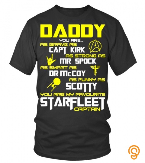 Daddy Super star Dad Papa Hero Fathers Day Gift Trek Shirts T Shirt