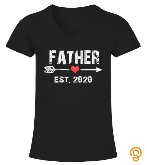 Men's Father Est 2020 Vintage New Dad Fathers Day