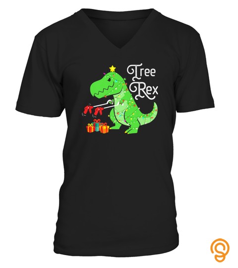 Tree Rex Tshirt  Cute Christmas Dinosaur Trex Tshirt   Hoodie   Mug (Full Size And Color)
