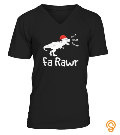 Fa Rawr Christmas Dinosaur Trex Santa Hat Holiday Tshirt   Hoodie   Mug (Full Size And Color)