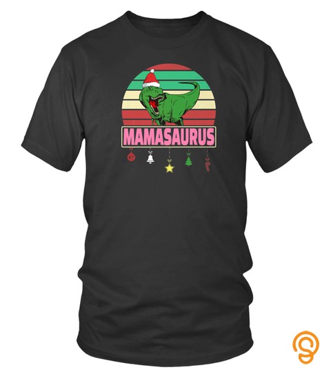 Family Christmas Pajamas Dinosaur Mom Mamasaurus Tshirt