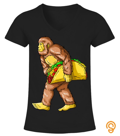 Bigfoot Carrying Taco T shirt Men Cinco de Mayo Sasquatch