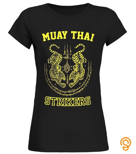 Muay Thai Kickboxing Fighter T Shirt Yellow Gold