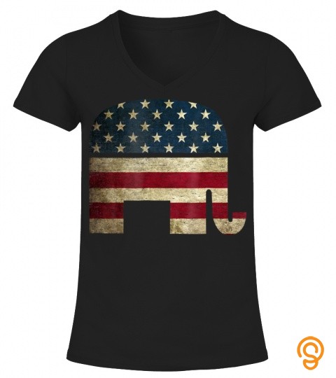 Patriotic Elephant  American Flag Usa Republican Party