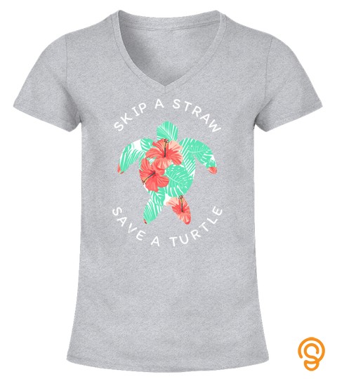 Cool Hawaiian Skip A Straw Save A Turtle Men Women Gift T Shirt
