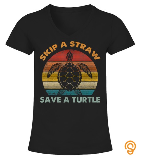 Vintage Skip A Straw Save A Turtle Sea Turtle Rescue T Shirt