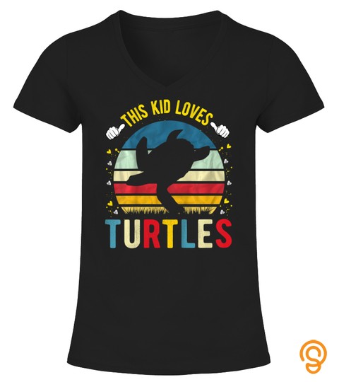 Kids This Kid Loves Turtles Boys and Girls Turtle Gift T Shirt