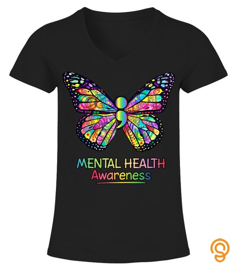 Mental Health Awareness Butterfly T Shirt