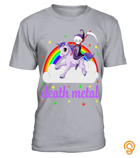 Rainbow death metal rocker unicorn