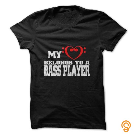Fashionable My Heart / Love Belongs To A Bass Player Tshirt Tee Shirts Review