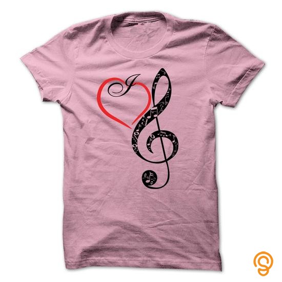 Funky I Love Music T Shirts Size Xxl