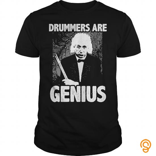 Casual DRUMMERS ARE GENIUS Tee Shirts Screen Printing