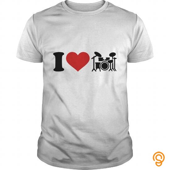 Fitted I love Drums Tee Shirts Size Xxl
