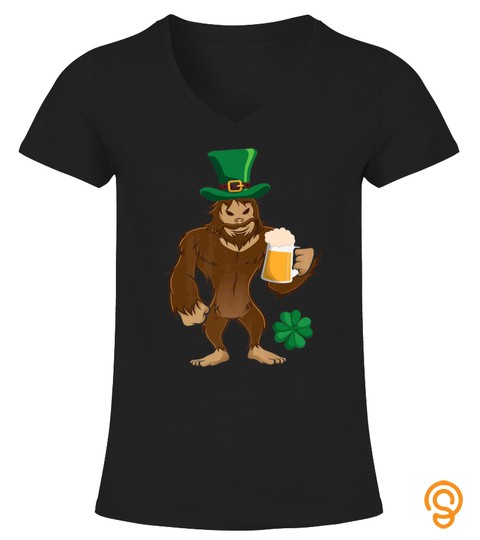 St Patricks Day Irish Bigfoot Beer Tshirt   Hoodie   Mug (Full Size And Color)