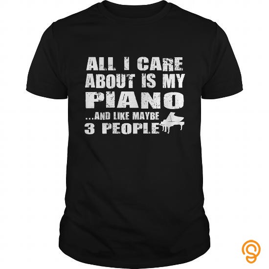 Standard-fit Care About Piano Tee Shirts Size Xxl
