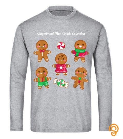 Christmas New Year T Shirt, Xmas Gingerbread Collection T Shirt