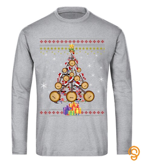 Funny Christmas Tree Banjo Merry Christmas Ugly Sweater T Shirt