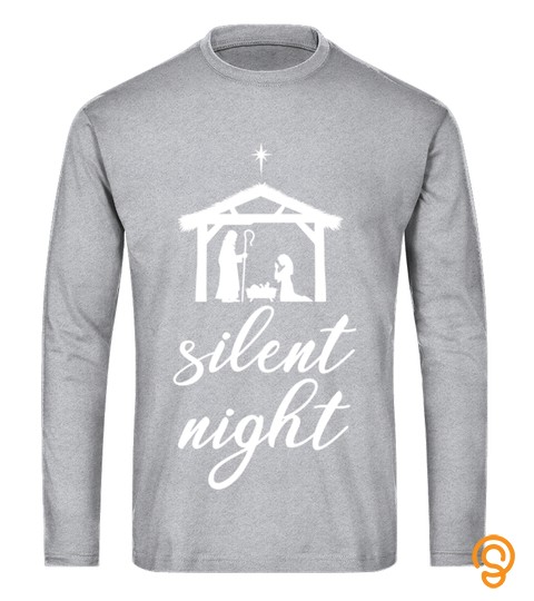 Christmas Nativity Silent Night Holiday Church Gift Pullover Hoodie
