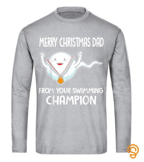 Sperm Merry Christmas Dad From Your Swimming Champion Gift